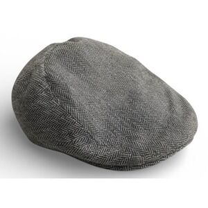 Junior Baby Hatter Newsboy Cap Herringbone Wool Blend USA Size XS 3 Months